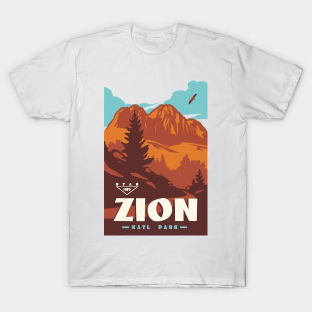 Utah Zion National Park Apparel T-Shirt by Terrybogard97